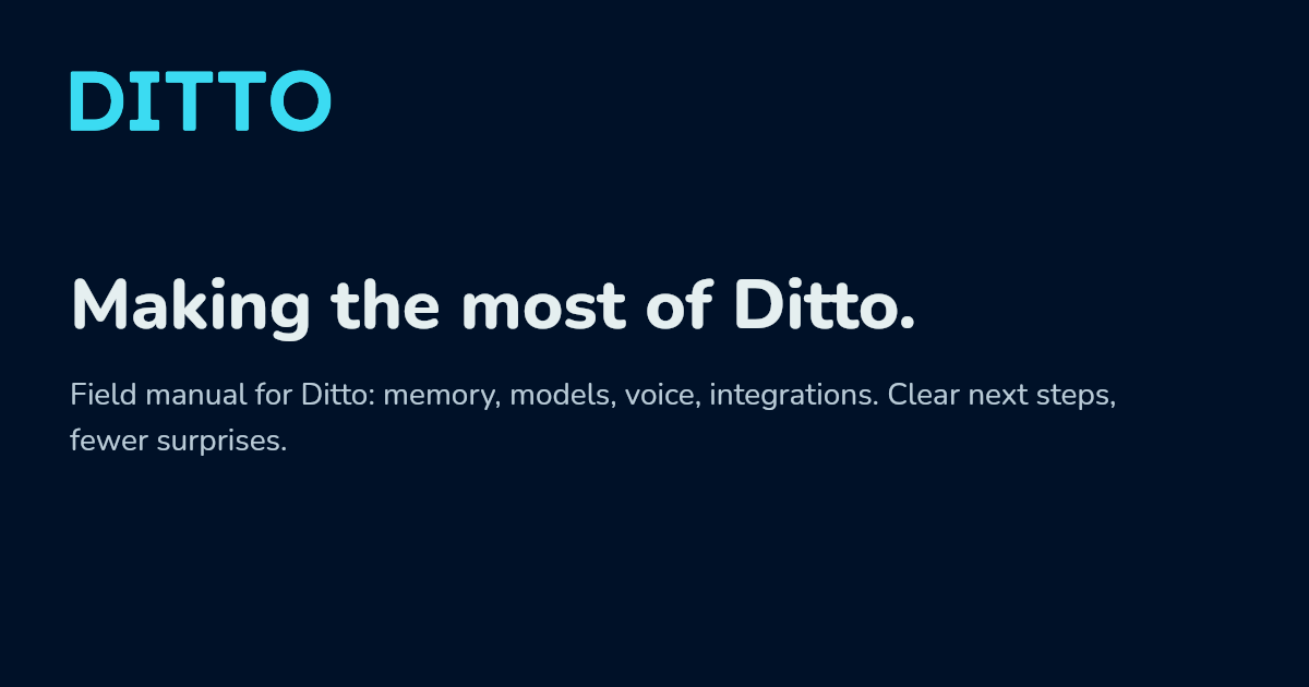 Docs - Ditto